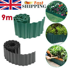 9m Flexible Lawn Edging Garden Border Plastic Landscape Edge with 10-25cm Height