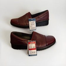 Pavers Loretta Burgundy Slip On Shoes size 3 BNWT