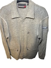 Duck & Cover Men's Shacket Size M Jacket lambs Wool Blend Grey#YK2 VGC