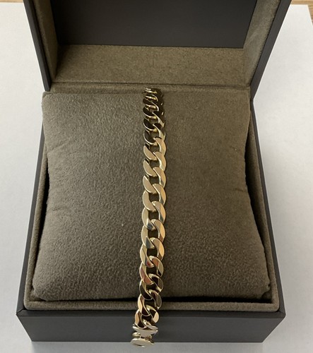 9ct gold curb link - gold, bracelet