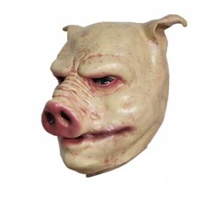 Adult Halloween Pig Mask Deluxe Latex Evil Butcher Scary Animal Mask Horror Mask