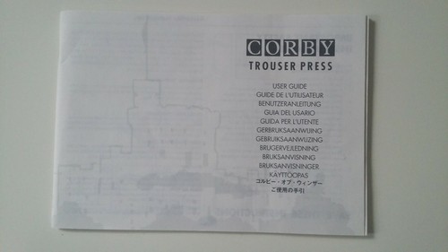 Corby trouser press user - corby,