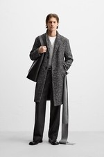 Zara Top Trendy  Mens Coat with wool Size M RRP £119.99