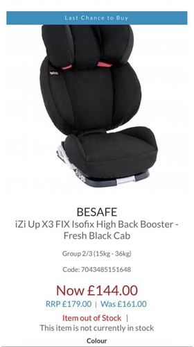 Besafe izi high back - up,