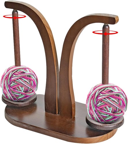 Wooden yarn holder - yarn,