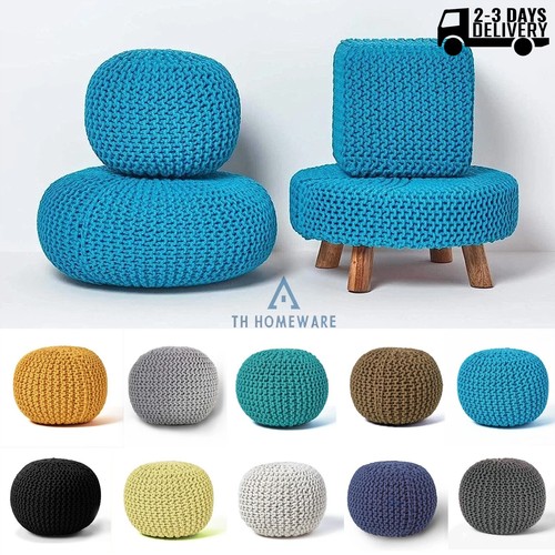 Large knitted moroccan - knitted, pouffe