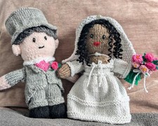 Hand Knitted Bride and Groom