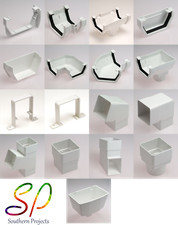 White SQUARE Gutter Fittings