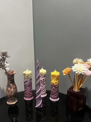 Purple yellow cream - purple,,