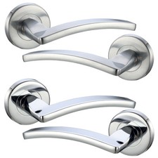 Toledo Door Handles on Rose - Internal Door Handles Sets 1-15 Various Finishes