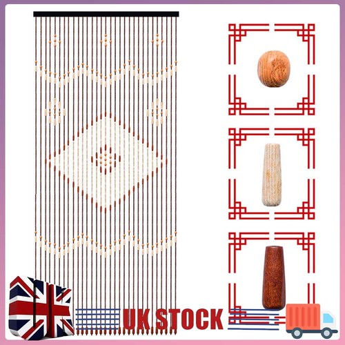 Wood bamboo hanging beaded - wood,