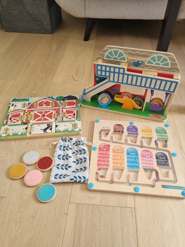 Wooden toy bundle sensory - wooden,