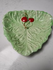 Vintage Carlton Ware Salad Ware Green lettuce Leaf and Tomato Triangle Plate