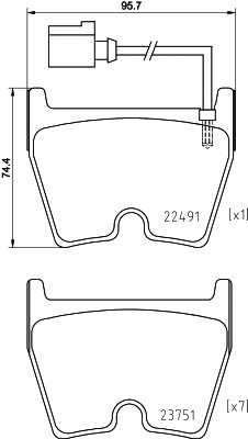 Front brake pad - brake, disc