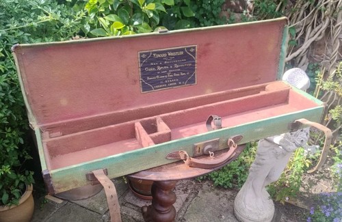 Antique canvas leather gun - antique, &