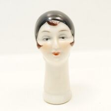 Leath doll Pierrot Half Doll Pincushion Stíl Art Deco Stíl Art Nouveau Porcelain