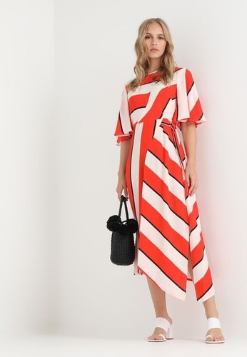 Topshop diagonal stripe midi - diagonal,