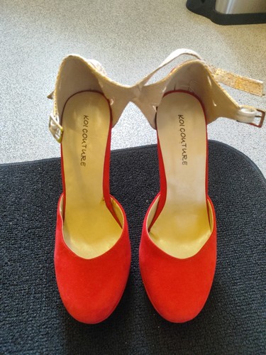 Koi couture red platform - couture,