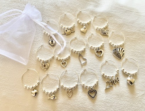 Silver heart theme wine - 15,