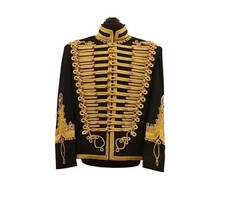 Men Black Cotton Hussar