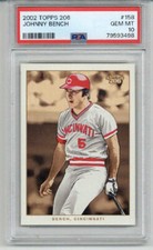 2002 TOPPS 206 #158 JOHNNY BENCH CARD CINCINNATI REDS PSA 10 LOW POP RARE