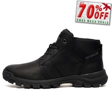 Caterpillar CAT Threshold Chukka Mens Leather Urban Fashion Outdoor Boots Black