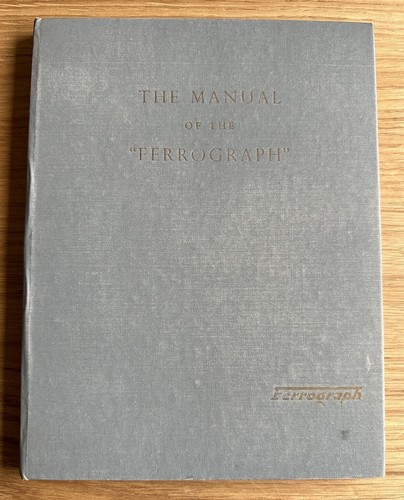 Manual the ferrograph - manual, of