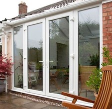 New White uPVC French Doors -