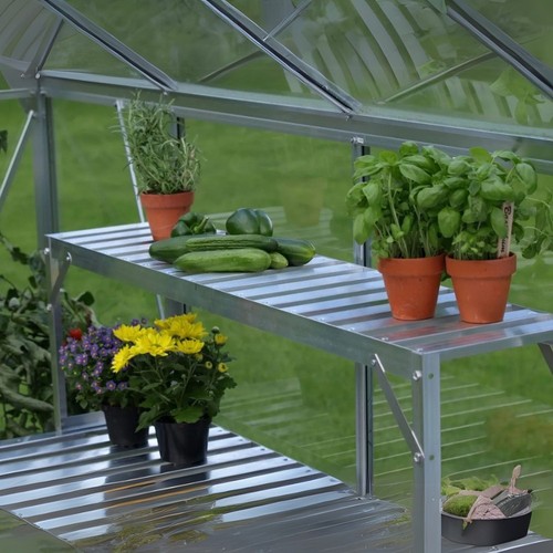 Aluminium greenhouse staging - aluminium,