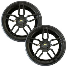 GENUINE POWAKADDY WHEELS FOR ELECTRIC TROLLEY FW/C2i/ BLACK AND READY TO FIT