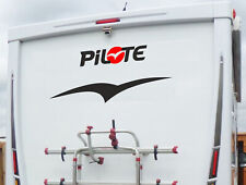 Pilote Motorhome Black and Red Sticker Decal Graphic Rear Side (BB474)