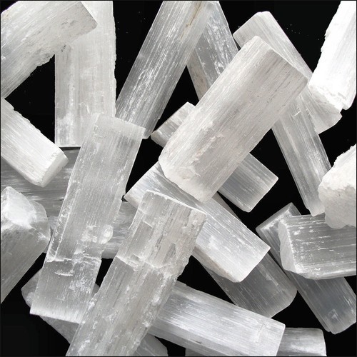 Selenite wand sticks - selenite, natural