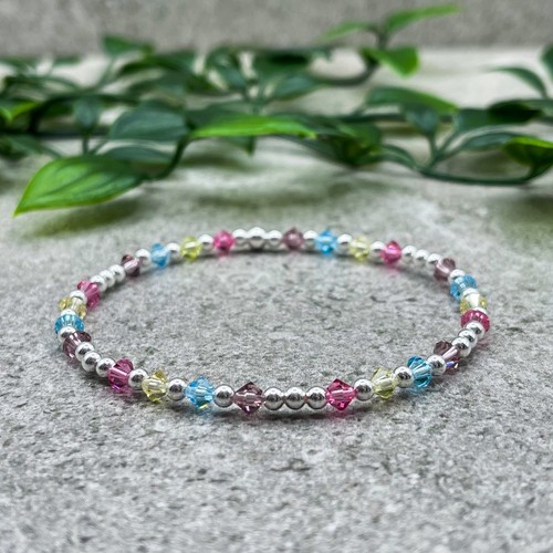 Sterling silver spring - silver, pastel