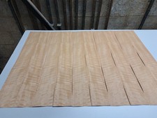 Figured Anegre Wood Veneer - 10 NATURAL WOOD SHEETS - 610mm x 80mm
