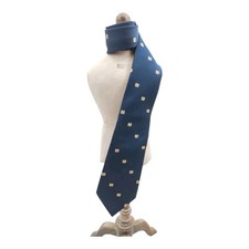 Notre Dame University 100% Silk Men's Tie Blue Gold Logo Vintage Golf USA