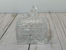 Hofbauer Byrdes Collection Lidded Crystal Trunk Trinket Box