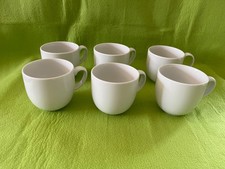 Set of 6  White Denby Mugs