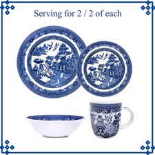 2-Serving Blue Willow Set