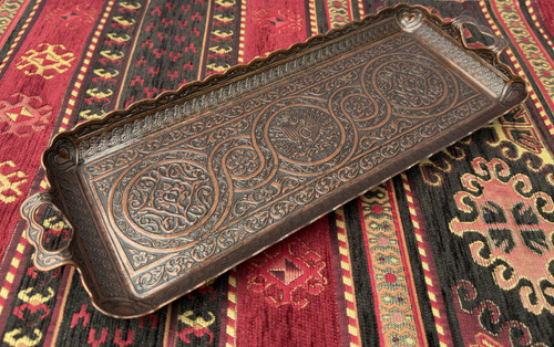 Decorative tray dark copper - tray,,