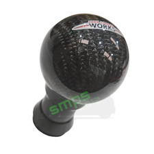Mini JCW Real Carbon Fibre Gloss Gear Knob Shifter R50 R52 R53 R56 F56 Cooper S