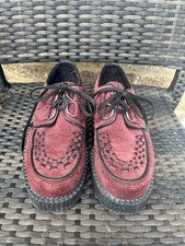 Genuine Burgundy Red Underground Originals Creepers Shoes Flats RRP £185 Size 3
