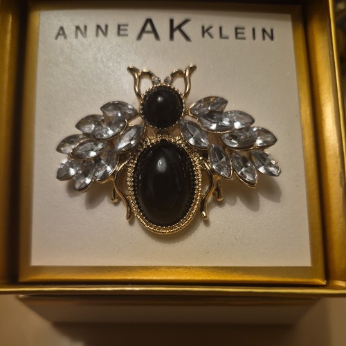 Anne klein black - black, brooch