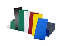 Pack of 75 Magnetic Strip Name Tag Labels - Magnet White Board Coloured Dry Wipe