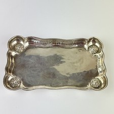 Antique Arts And Crafts Omar Ramsden Signed Solid Silver Dish 1927 11.6cm X 7cm