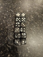 Black Tempars Dice 12x D6 16mm