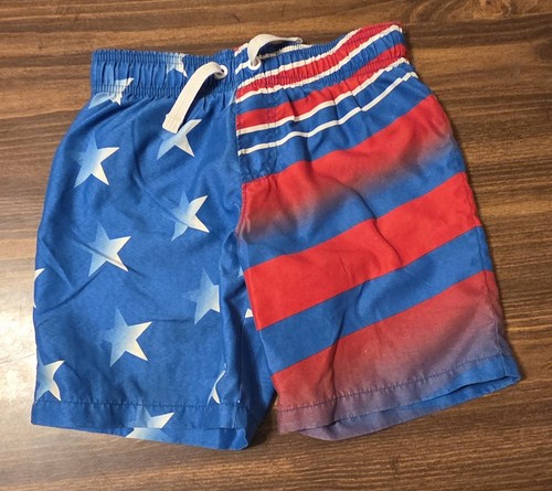 Patriotic swim trunks red - 4t,