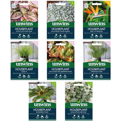 Unwins houseplant seeds range - houseplant,