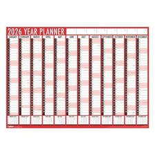 A1 2026 Full Year Wall Commecial Planner Calendar Organizer Wipeoff Sent Folded