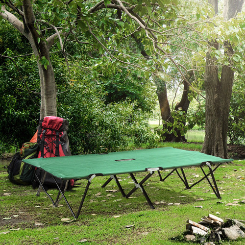 Double camping folding cot - camping,