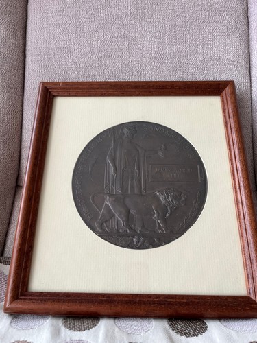 Ww1 antique death - plaque, james